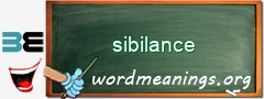 WordMeaning blackboard for sibilance